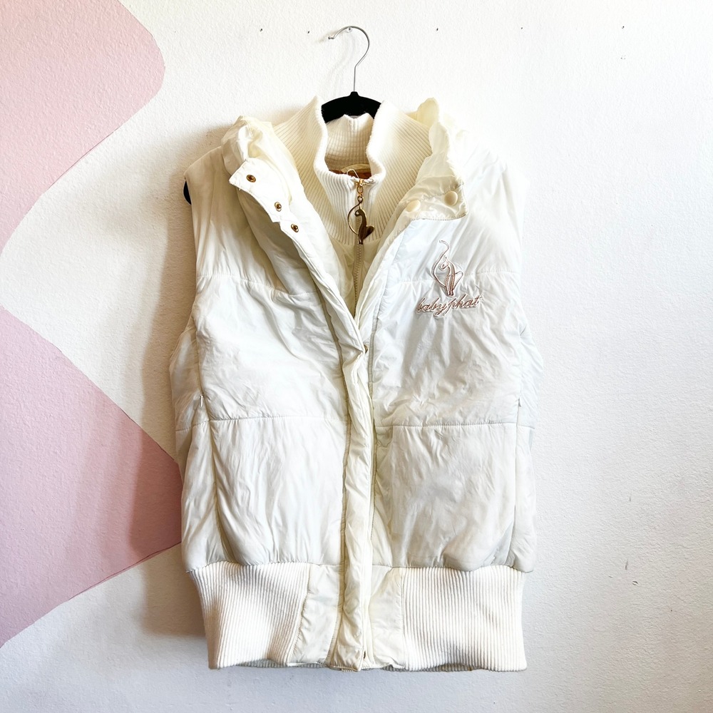 Vintage Baby Phat Puffer Vest Womens Size 2X Embroidered Logo VTG Y2K 2000s